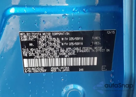 2016 Toyota Rav4 Limited from USA, damaged, VIN JTMDFREV1GJ061564